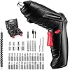 Electric Screwdriver 47 in 1 Rotatable Cordless Screwdriver Drill with Built-in Drill Screw Driver Kit 4.2v lithium battery for Home Office Phone Watch Camera Laptop Installation Tool Kit