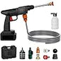 Cordless Portable Wireless Pressure Washer Gun 48V 12000mAh High Pressure Water Gun for Car Wash and Bike Cleaning with Adjustable Nozzle and 5M Hose Pipe