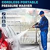 Cordless Portable Wireless Pressure Washer Gun 48V 12000mAh High Pressure Water Gun for Car Wash and Bike Cleaning with Adjustable Nozzle and 5M Hose Pipe